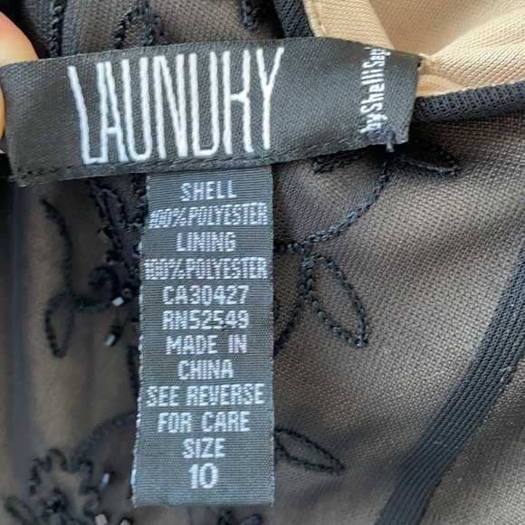 Full length beaded spaghetti strap gown - Picture 10 of 11